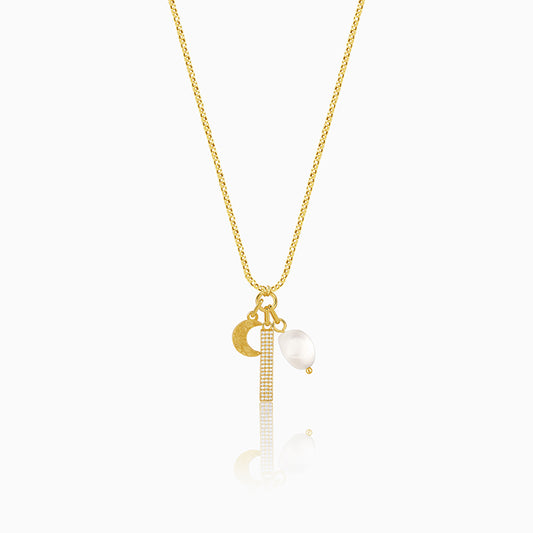 Golden Half Moon Necklace