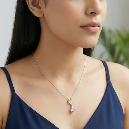 Silver Lunar Promise Necklace