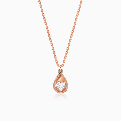 Rose Gold Love Hanging Necklace