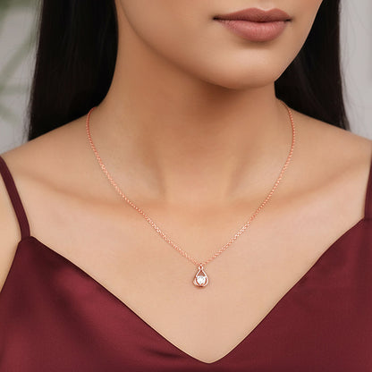 Rose Gold Love Hanging Necklace