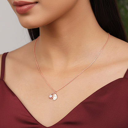 Rose Gold Love Hanging Necklace