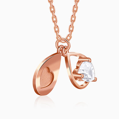 Rose Gold Love Hanging Necklace