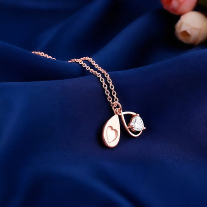 Rose Gold Love Hanging Necklace