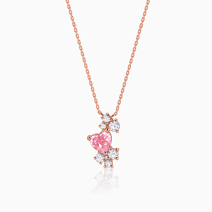 Rose Gold Heart Beats Necklace