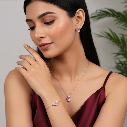 Rose Gold Heart Beat Set of 3