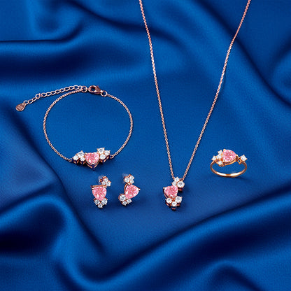 Rose Gold Heart Beat Set of 4