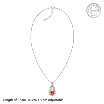 Silver Silent Vows Pendant With Link Chain
