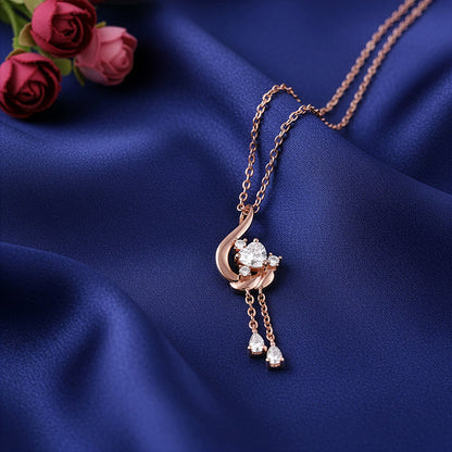 Rose Gold Carry Your Heart Pendant With Link Chain