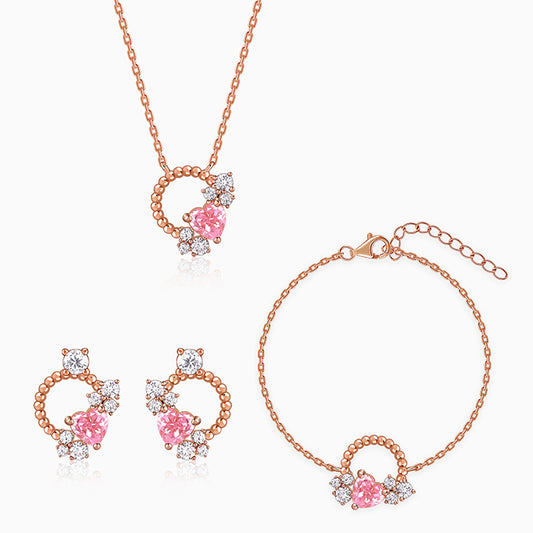 Rose Gold Heartbound Set of 3