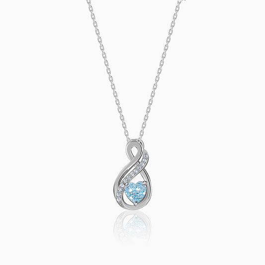 Silver Sea of Love Pendant With Link Chain
