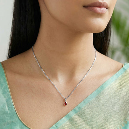Silver Siddhidatri Pendant With Link Chain