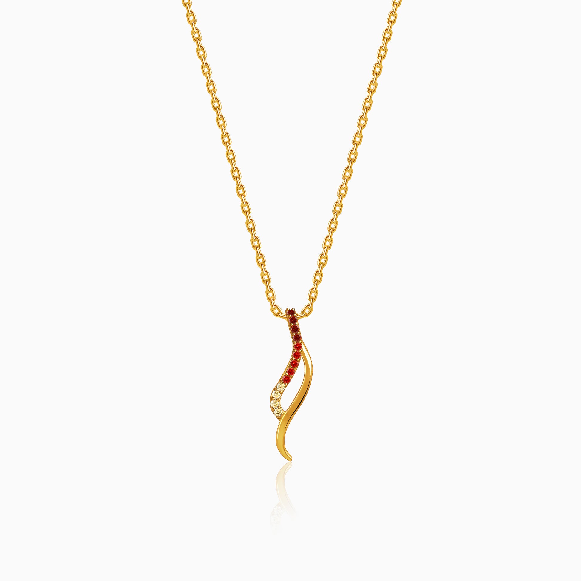 Golden Tanirika Pendant With Link Chain