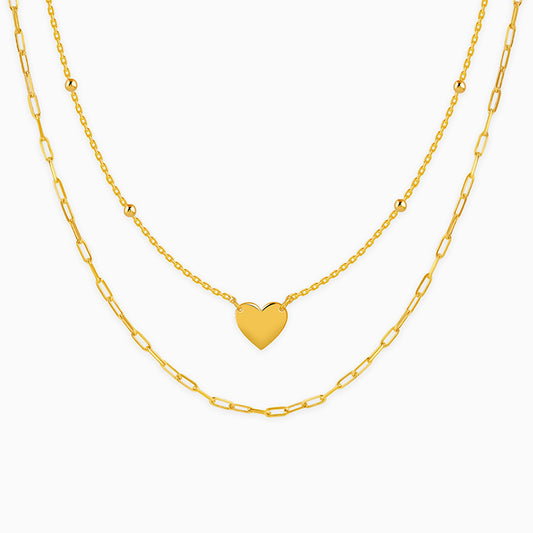 Golden Layered Love Necklace