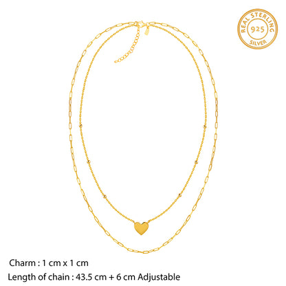 Kriti Sanon Golden Layered Love Necklace