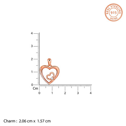 Rose Gold Rose Harmony Pendant With Link Chain