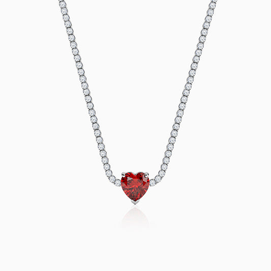 Silver Impressive Heart Necklace
