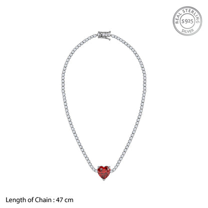 Silver Impressive Heart Necklace