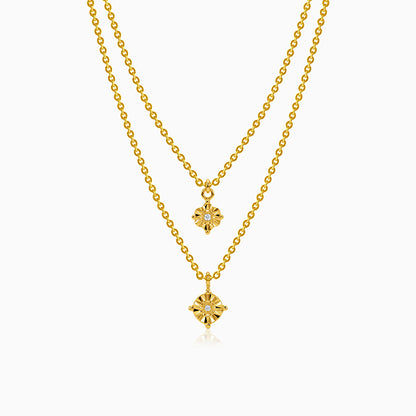 Kriti Sanon Golden Gilded Petal Layered Necklace