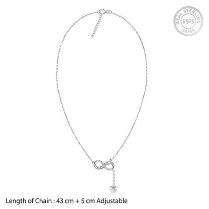 Silver Lovely Infinity Necklace