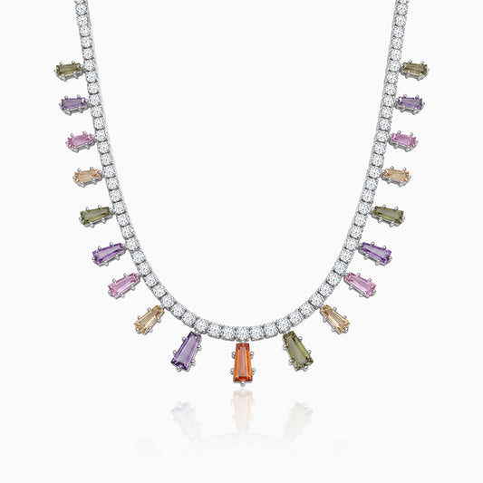 Silver Kaleidoscope Choker Necklace