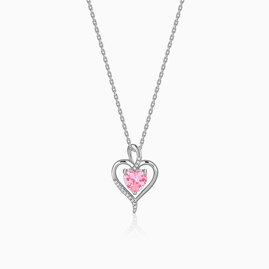 Silver Blush Embrace Pendant With Link Chain