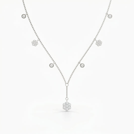 Silver Light Charm Choker