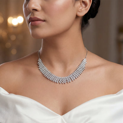 Silver Bikaner Crest Necklace