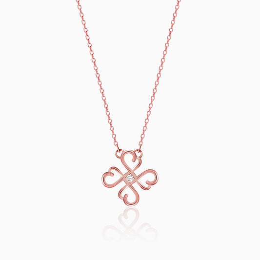 Rose Gold Clover Necklace