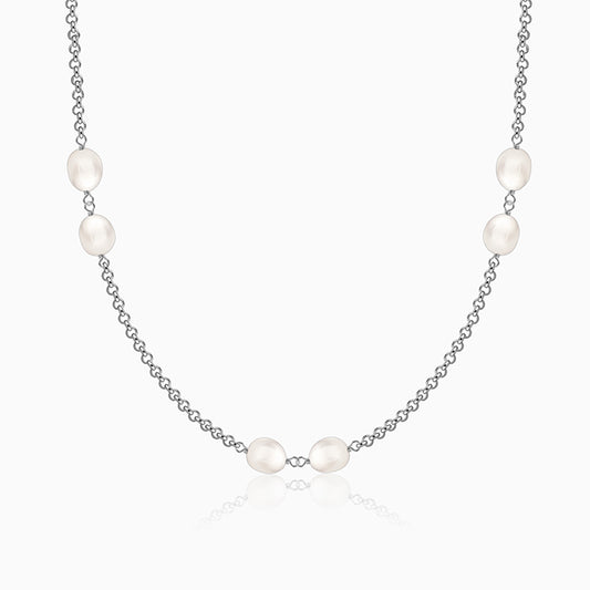 Silver Lana Pearl Necklace