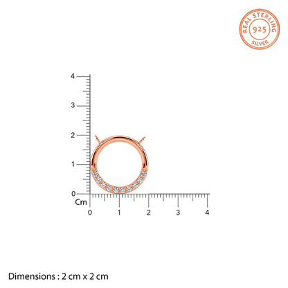 Rose Gold Circle of Shine Necklace