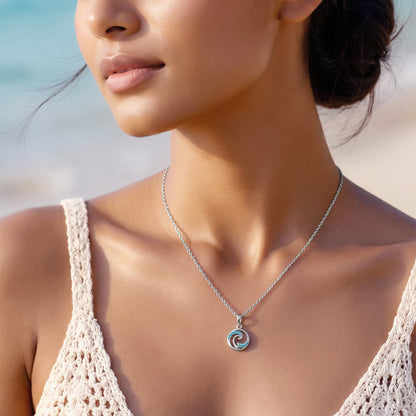 Silver Amphitrite Pendant with Link Chain