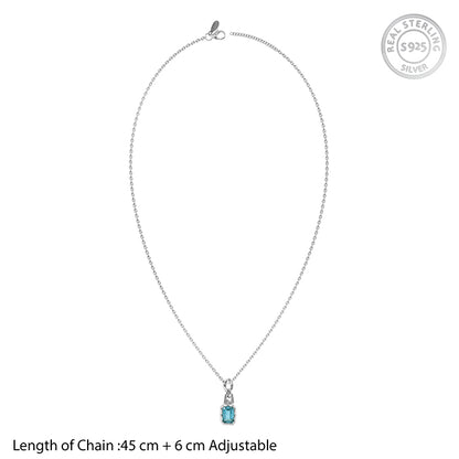 Silver Thoosa Pendant with Link Chain