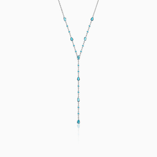 Silver Pasitea Lariat Necklace