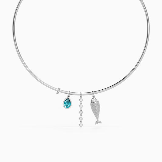 Silver Corvessa Choker Necklace