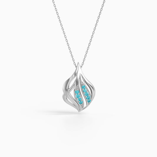Silver Artemisia Pendant with Link Chain