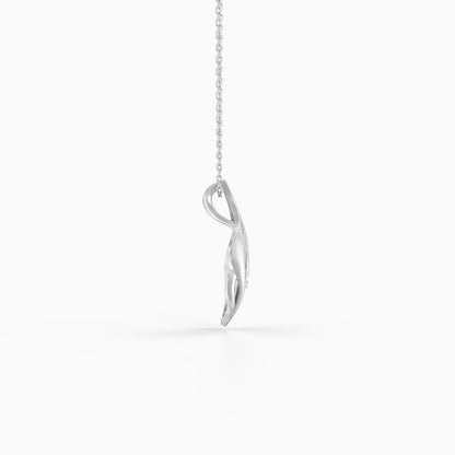 Silver Artemisia Pendant with Link Chain