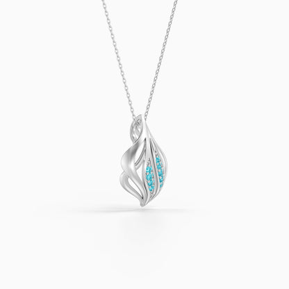 Silver Artemisia Pendant with Link Chain