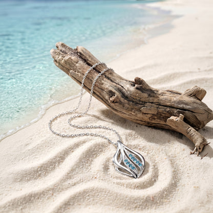 Silver Artemisia Pendant with Link Chain