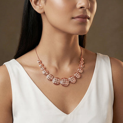 Dual Tone Evelia Silver Necklace