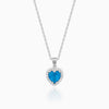 Silver Titanic Heart Of The Ocean Pendant With Link Chain