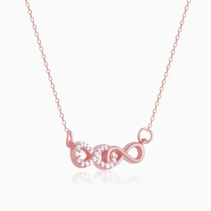Rose Gold Double Infinity Love Necklace