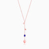 Rose Gold Dripping Hearts Necklace