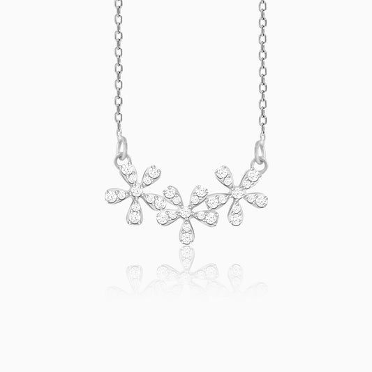 Silver Floral Enchantment Necklace