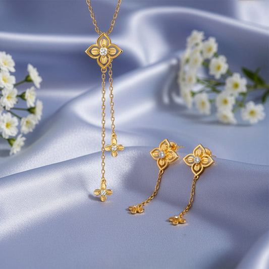 Golden Artsy Floral Set