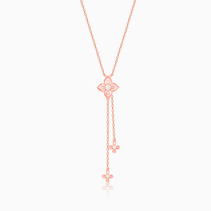Rose Gold Artsy Floral Necklace