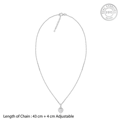 Silver Coeur Set with Link Chain