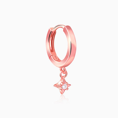 Rose Gold Stara Hoop Ear Piercings