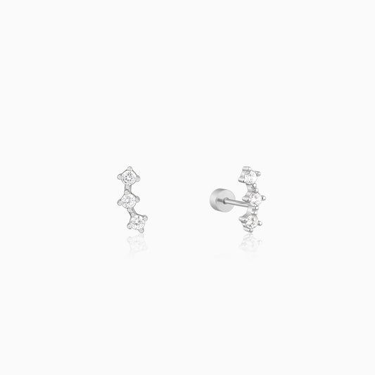 Silver Thria Ear Piercings