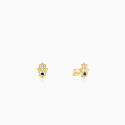 Golden Hamsa Ear Piercings