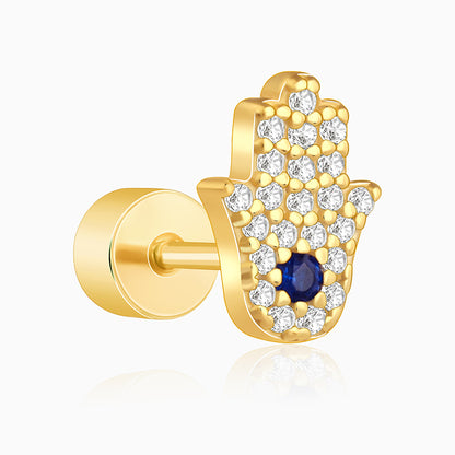 Golden Hamsa Ear Piercings